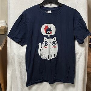 Gildan Navy Blue Cat Speech Bubble T-Shirt Men’s Size L